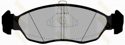 BRAKE ENGINEERING pa1166 -  Комплект тормозных колодок, дисковый тормоз